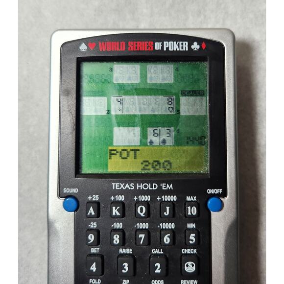 World Series Of Poker Texas Hold 'Em Tested Electronic Handheld Game Pre-owned - Picture 2 of 4